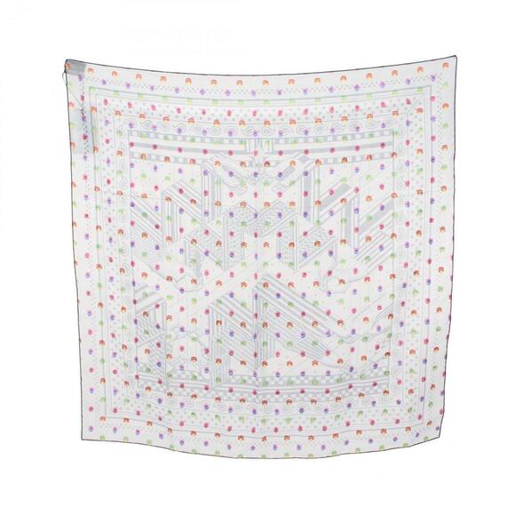 HERMES Blue Silk Scarf